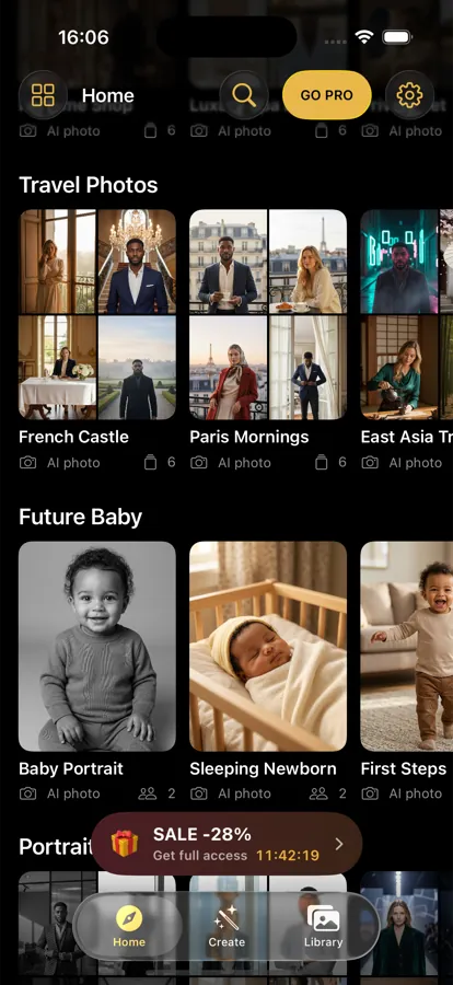 Motionly scenes: travel and everyday-life templates