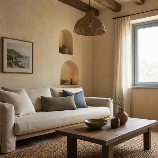 Mediterranean style living room